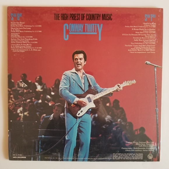 Conway Twitty High Priest Of Country Music New Vinyl Record ⏺3/$40+Free Shipping - Picture 2 of 3